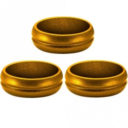 3 ANELLINI MISSION PER ASTINE IN NYLON ORO