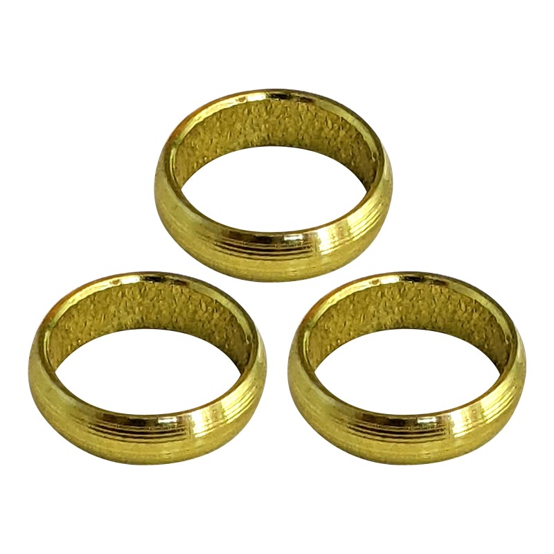 3 XQMAX RINGS FOR GOLD NYLON TEMPLES