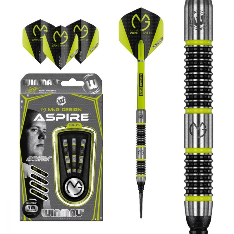 SET 3 FRECCETTE WINMAU MERVIN KING BLACK 18GR. 90%