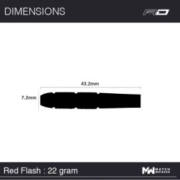 FRECCETTE STEEL RED DRAGON RED FLASH 22 GRAMMI