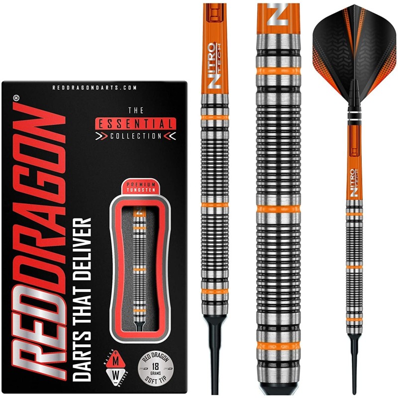 SOFT RED DRAGON AMBERJACK1 DARTS 18 GRAMS SOFT RED DRAGON AMBERJACK1 DARTS 18 GRAMS