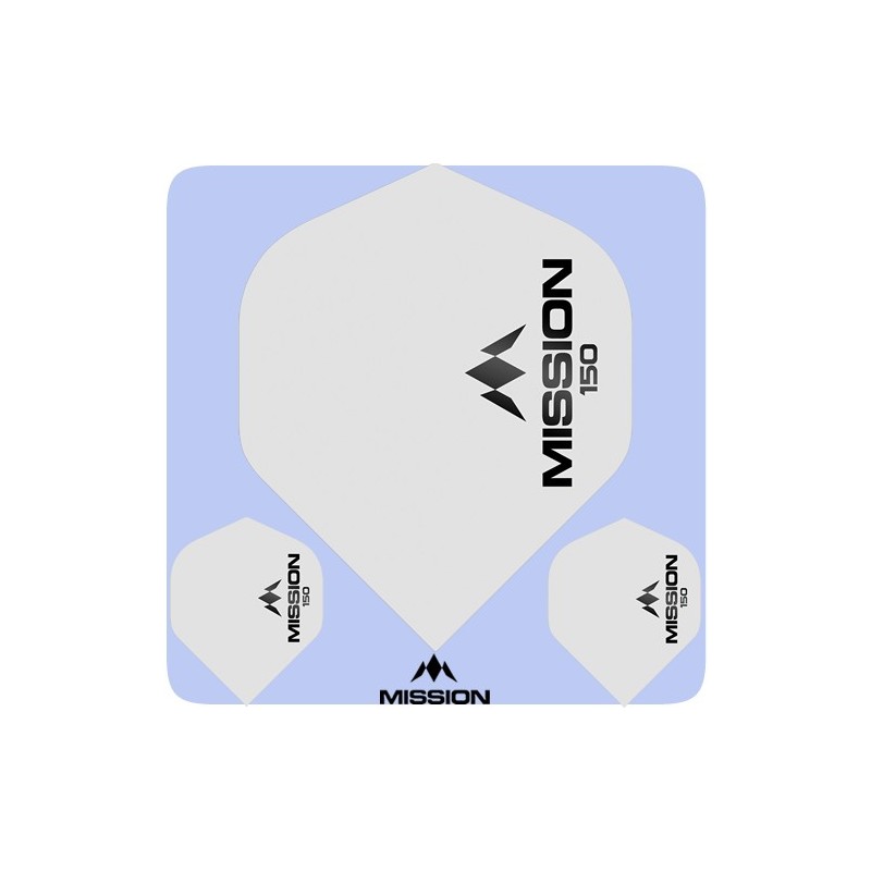 MISSION LOGO FINS 150 MICRON WHITE