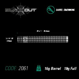 SET 3 FRECCETTE WINMAU BLACK OUT 18 GRAMMI