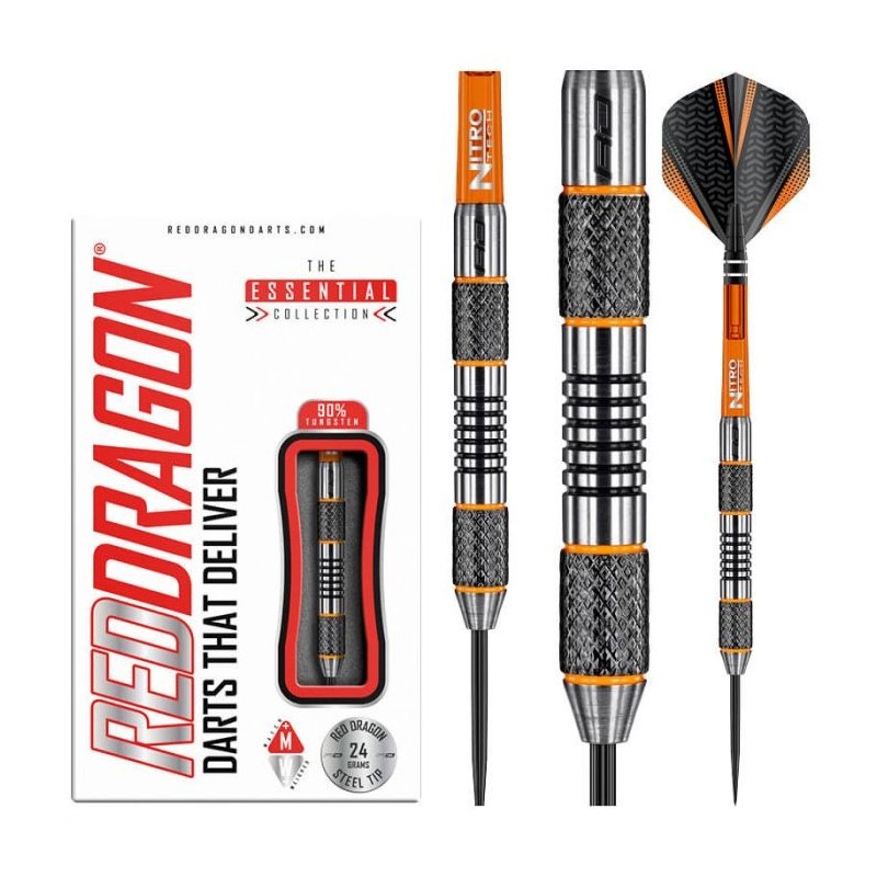 RED DRAGON AMBERJACK4 STEEL DARTS 23 GRAMS