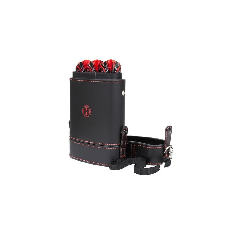 HARROWS PRIMA CASE BLACK AND RED PENCIL CASE
