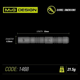 STEEL WINMAU MVG EXACT 21.5 GRAMS